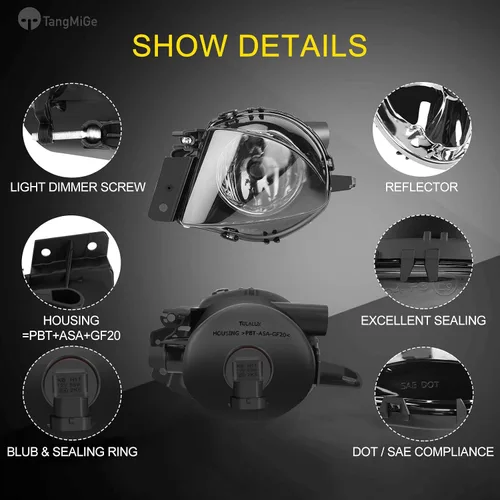 Vista 3 de TangMiGe Luces Antiniebla para BMW Serie 3 (323i 325i 325xi 328i xdrive 330xi 335d 335i 328xi 335xi 330i Sedán E90 / Wagon E91)
