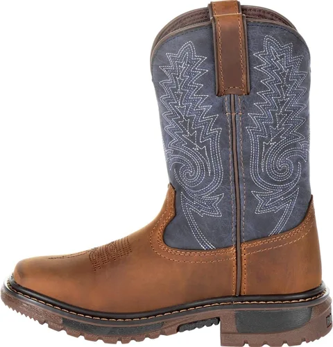 Vista 5 de Rocky Botas Ride FLX Western para niños, Marrón, talla única