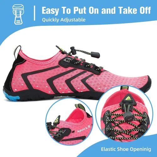 Vista 6 de Mishansha - Zapatos de agua para hombres y mujeres, secado rápido, para natación, buceo, surf, deportes acuáticos, piscina, playa, senderismo, yoga.