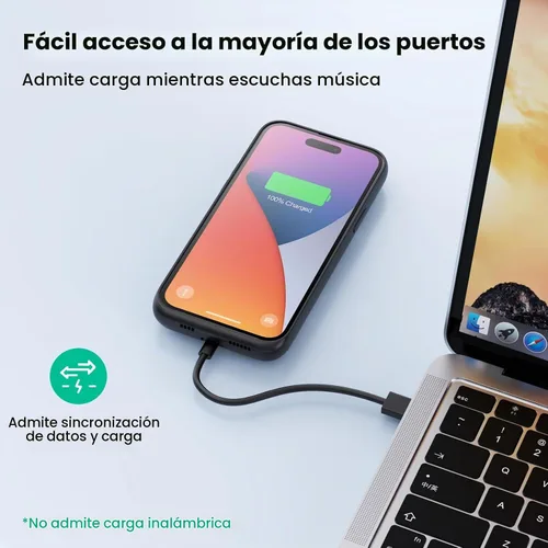 Vista 3 de Funda de batería para iPhone 14 Pro Max, 14 Plus y 13 Pro Max, funda de carga inteligente recargable real de 8600 mAh, batería protectora portátil