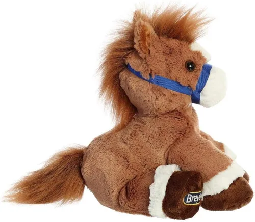 Vista 2 de Aurora® Exquisito Breyer® Bridle Buddies - Peluche de caballo castaño, detalles realistas, juego imaginativo, marrón, 11 pulgadas