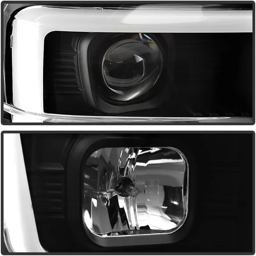 Vista 4 de ACANII - Para negro 2008 2009 2010 Ford F250 F350 Superduty Pickup LED tubo proyector faros faros Set izquierdo+derecho