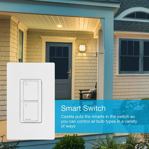 Vista 11 de Lutron Caseta - Interruptor de luz inteligente original (requiere Lutron Smart Hub), para el hogar, luces LED y ventiladores, 6 amperios, un solo