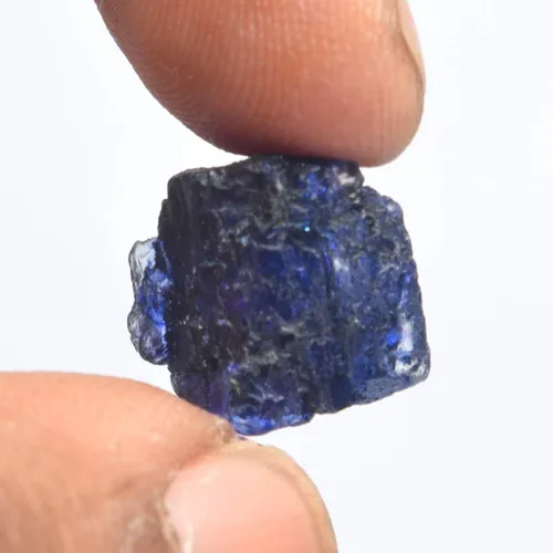 Vista 2 de GEMHUB Cristal curativo natural de zafiro azul sin tratar de 8.00 ct, Gema, azul