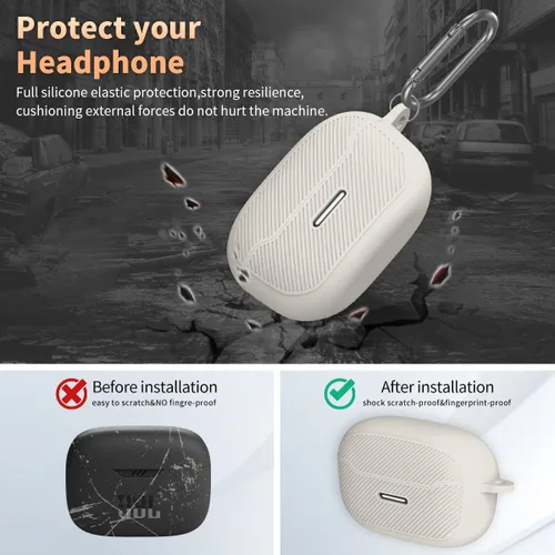 Vista 2 de Funda protectora de silicona para JBL Endurance Race, resistente a los arañazos, resistente a los golpes, compatible con JBL Endurance Race