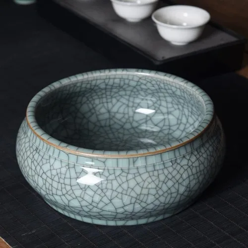 Vista 7 de BONAD Incense Holder Celadon Incense Burner Ceramic Large Incense Burner Household Plate Incense Sandalwood Tower Incense Living Room Incense Cone