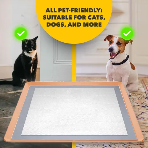 Vista 6 de Skywin TidyFriend - Soporte para orina de perro apto para viajes de hasta 24 x 24 pulgadas, alfombrilla de silicona flexible enrollable con borde