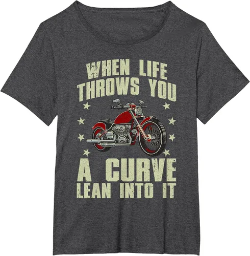 Vista 9 de Funny Motorcycle Racer Design for Men Women Motorcycle Lover T-Shirt Asphalt Grey