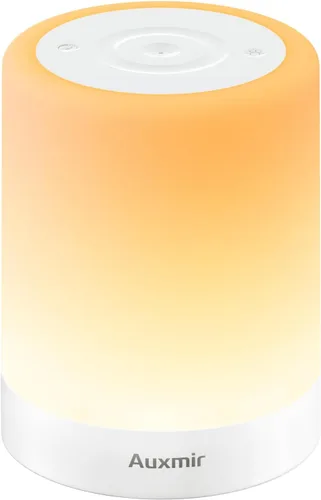 Vista 15 de Auxmir Luz nocturna para niños y bebés, lámpara táctil regulable para guardería, 11 colores RGB, 5 brillo, lámpara de mesa recargable portátil