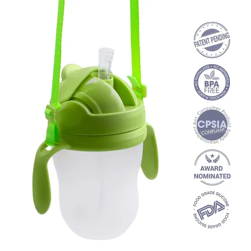 Vista 8 de Kit de conversión de vaso con popote con peso 3 en 1 para botellas de Comotomo, versátil, a prueba de fugas, solución fácil de usar para bebés