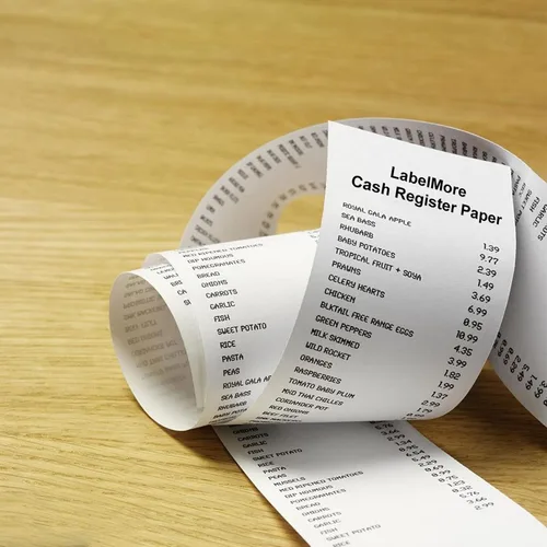 Vista 7 de LabelMore - Rollos de papel térmico de 2 1/4 pulgadas x 50 pies, rollos de papel térmico para tarjetas de crédito, rollo de caja registradora, papel