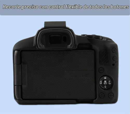 Vista 3 de Pocoukate Funda para cámara Canon EOS R50, funda protectora de silicona suave con protector de pantalla Accesorios para Canon EOS R50 Funda