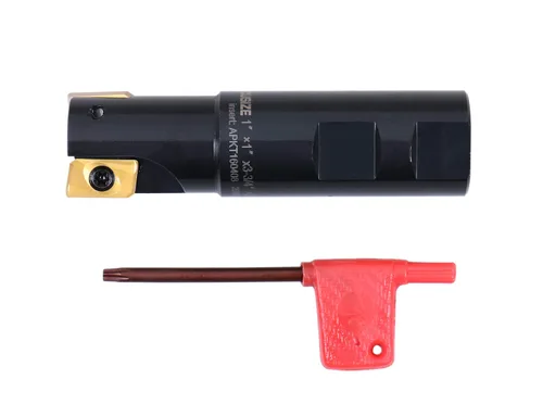 Vista 18 de Accusize Industrial Tools Molino de extremo indexable de hombro cuadrado de 90 grados de 1/2 '' con insertos de carburo Apkt11T3, 0056-0913
