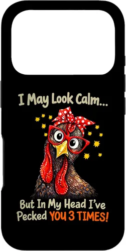 Vista 29 de I May Look Calm But in My Head Ive Pecked You 3 Times Funny Case for iPhone XR