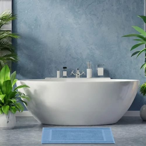 Vista 8 de White Classic Juego de 2 toallas de baño de lujo azul claro de 22 x 34 pulgadas y 8 toallas