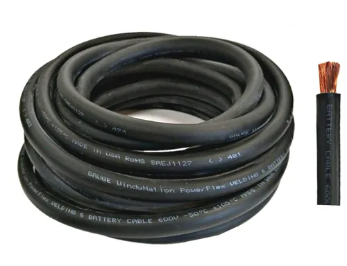 Vista 8 de WNI - Cable de cobre para soldar baterías calibre 1/0, 10 pies, color negro, 10 pies color rojo, AWG, ultra flexible, fabricado en los Estados