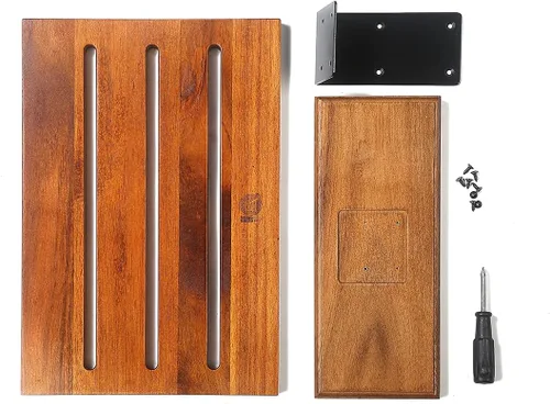 Vista 6 de MITSUMOTO SAKARI - Portacuchillos magnético para encimera de madera de acacia de 12.5 pulgadas Núcleo magnético Gauss 1200, almacenamiento
