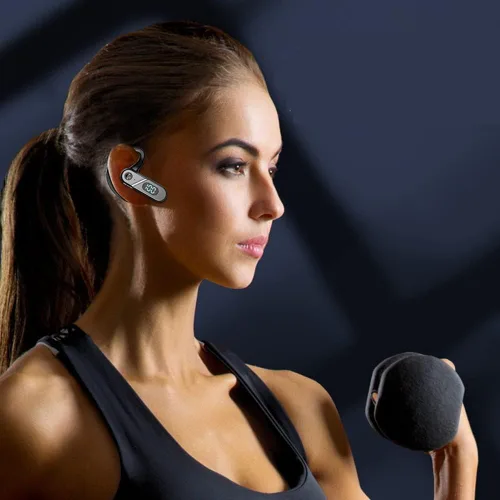 Vista 2 de Uigsas Auriculares Bluetooth Auriculares inalámbricos Bluetooth Auriculares de respuesta de control de voz de un solo oído para teléfono celular