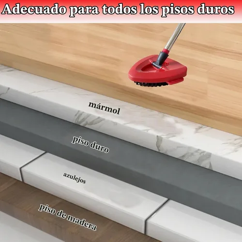 Vista 6 de Repuesto de mango de repuesto para trapeador giratorio y base de trapeador para el sistema de trapeador giratorio OCeda EasyWring de 1 tanque, mango