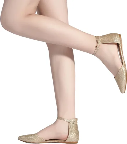Vista 5 de DREAM PAIRS - Zapados D'Orsay en punta o puntiagudos, casuales, sin estampados, estilo ballet, cómodos, suaves y antideslizantes, para mujer