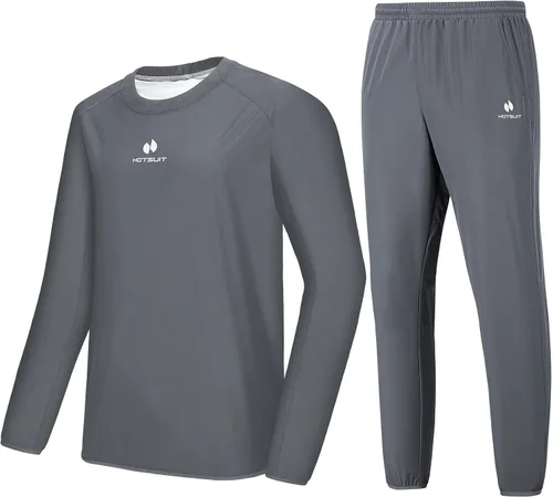 Vista 7 de HOTSUIT Traje de sauna para hombre, traje de sudor, chaqueta de entrenamiento duradera para gimnasio