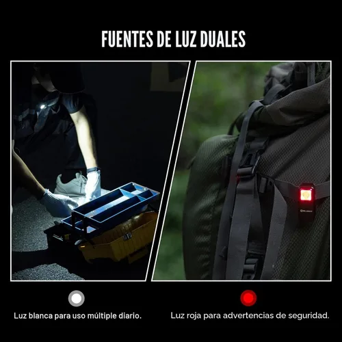 Vista 9 de OLIGHT Oclip linterna recargable EDC de 300 lúmenes con fuentes duales, luz de bolsillo compacta con clip, conveniente carga USB C, luces magnéticas