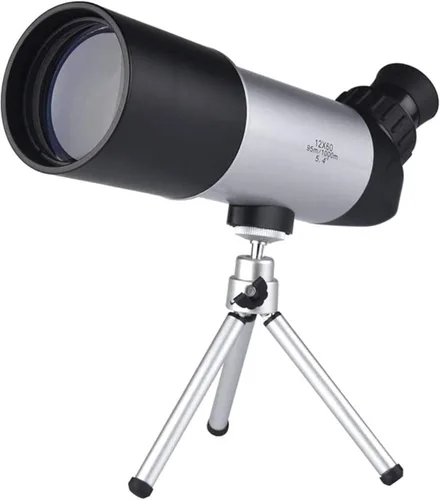 Vista 3 de Telescopio práctico telescopio monocular, 12 x 60 alta lista de aumento binoculares bajo nivel de luz para observación de aves, camping, vida