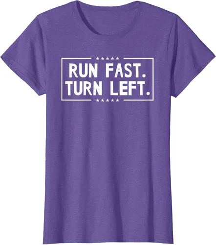 Vista 21 de Run Fast Turn Left - Camiseta para correr de pista y campo