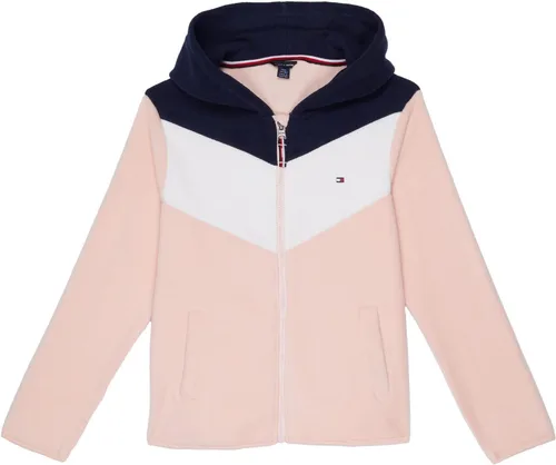 Vista 6 de Tommy Hilfiger Girls' Legacy Full-Zip Hoodie Sweatshirt Avena Brezo Juntos