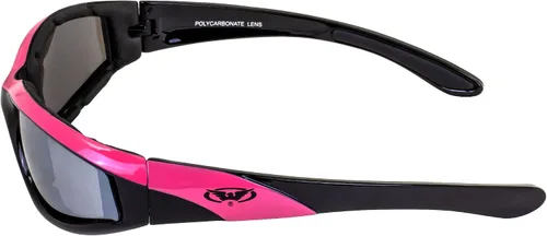 Vista 3 de Global Vision Eyewear - Gafas de montar en color negro y rosa