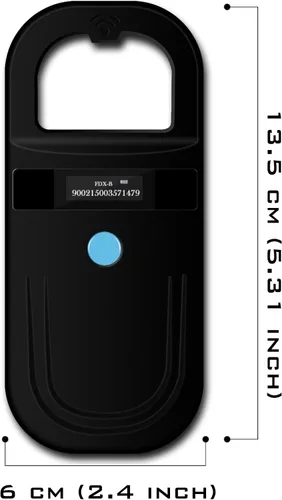 Vista 7 de Escáner de microchip Smoostart compatible con microchip FDX-B/EMID (15/10) 1000 Records Increased Huge Data Storage Upload to PC, Scanning