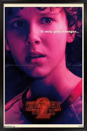 Vista 7 de Trends International Netflix Stranger Things: Season 2 - Póster de pared de Once de 22.4 pulgadas de largo x 14.7 pulgadas, versión enmarcada