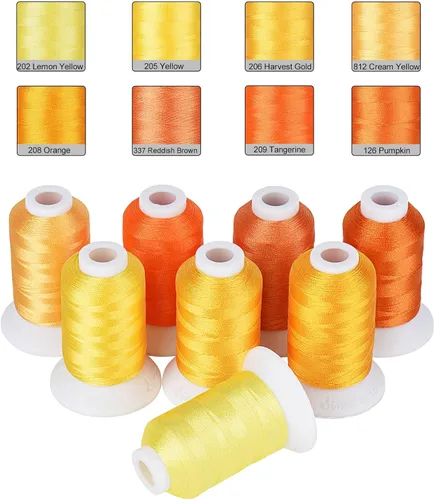 Vista 10 de Simthread Hilo de bordado azul – 8 tonos compatibles con colores Madeira, 550 yardas cada uno, poliéster 40WT, para Brother, Babylock, Janome