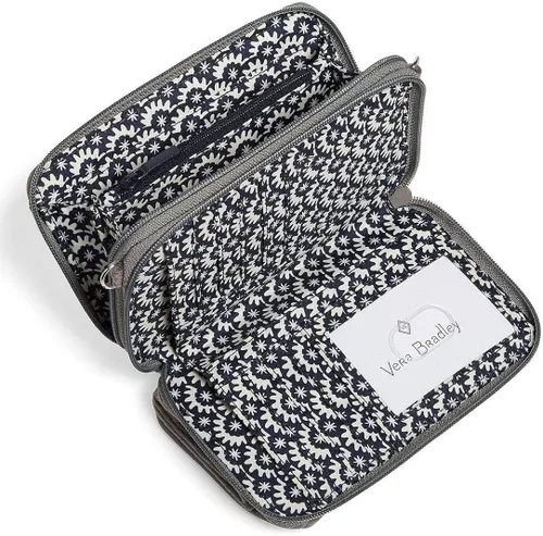 Vista 3 de Vera Bradley Iconic RFID - Bolso cruzado todo en uno en terciopelo gris lobo