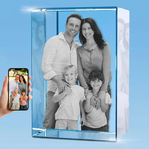 Vista 15 de HAN'S LASER Foto de cristal 3D, regalo personalizado con tu propia foto, regalo único para el día de la madre, regalo de cumpleaños para mujeres