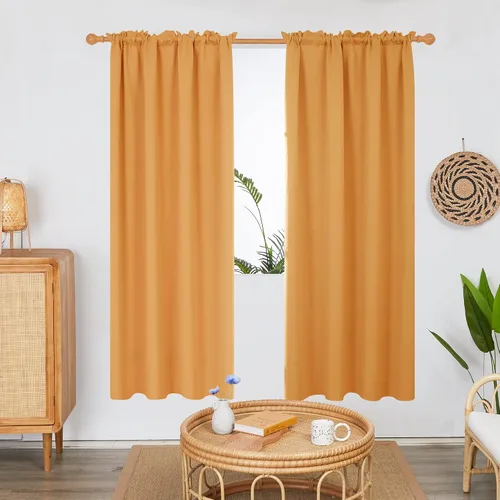 Vista 127 de Deconovo Cortinas opacas, aislamiento térmico, dobladillo para barra, reducción de ruido, certificado Oeko-TEX, cortinas de oscurecimiento