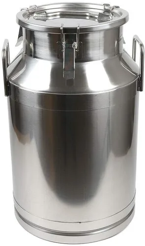 Vista 19 de Cubo de leche de acero inoxidable de 5 litros y 1.32 galones, cubo de vino con tapa sellada, resistente (5 l, sin grifo)