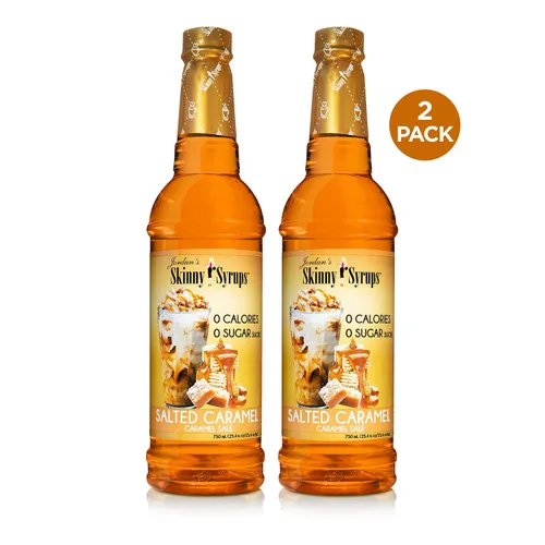 Vista 2 de Jordan's Skinny Syrups - Jarabes de café sin azúcar, sabor a caramelo salado y mantequilla de maní, sabor cero calorías para bebidas y alimentos