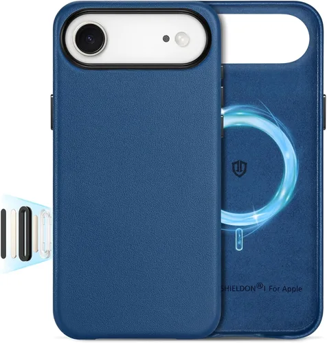 Vista 19 de SHIELDON Funda de piel auténtica para iPhone 17 de 6.3" 2025, color negro