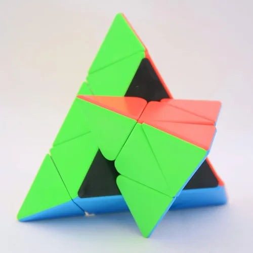 Vista 6 de Bukefuno Moyu MoFang JiaoShi Meilong Pirámide Cubo sin pegatinas Magic Cubing Pyraminx Meilong 3x3 Speed Cube Moyu Pirámide Puzzle Educativo