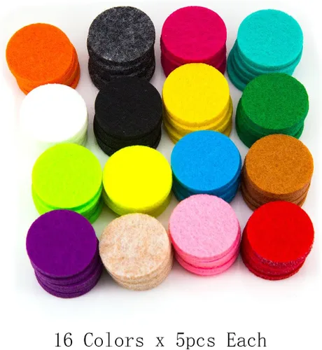 Vista 2 de Aromatherapy Essential Oil Diffuser Locket Necklace Refill Pads (22.5mm for 30mm Locket)