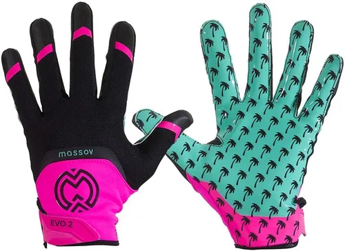 Vista 10 de EVO2 Youth Football Gloves – Sticky Grip ProTac Palms, Lightweight Breathable Mesh Fit, SFIA – Kids Football Gloves