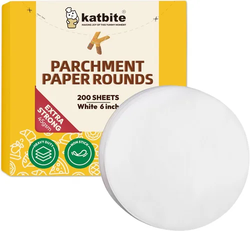 Vista 16 de Katbite - Rondas de papel pergamino de servicio pesado de 4 pulgadas, 200 piezas de rondas de papel pergamino para masas, uso para hornear pequeños