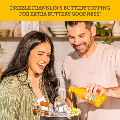 Vista 7 de Tubo de palomitas gourmet de Franklin's de 28 oz: granos clásicos para hacer palomitas - Hecho en EE. UU., sin OMG y 100% natural - Granos