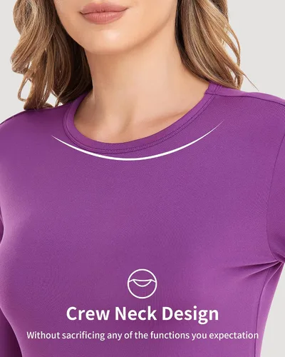 Vista 2 de WEERTI - Ropa interior térmica para mujer, calzoncillos largos con forro de vellón, capa base, parte superior e inferior para clima frío