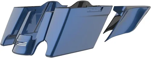 Vista 87 de Cubiertas laterales de alforjas estiradas para motocicleta, extensión extendida para Harley Touring 2014+ - Whisky ámbar Amber Whiskey