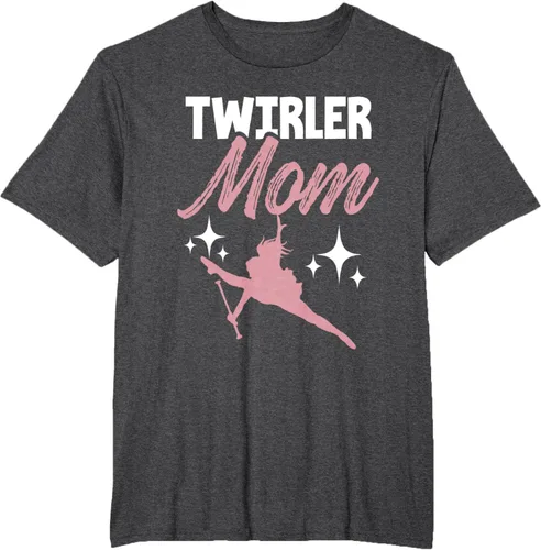 Vista 21 de Twirler Mom Baton Twirl Mother Majorette Twirling Camiseta, Negro, S