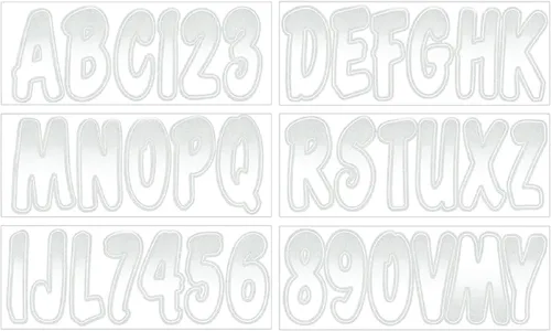 Vista 19 de Kit de registro número de fábrica, color azul y negro de Hardline Products, Blanco/Negro