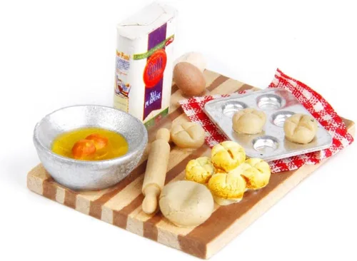 Vista 7 de Modelo de huevos de casa de muñecas 1/12 para decoración de panadería en miniatura