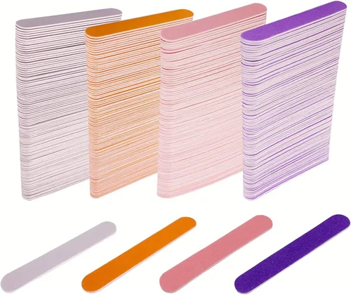 Vista 9 de Mini limas de uñas a granel (100 unidades), lima de uñas de doble cara para uñas naturales, juego de herramientas de manicura, lima de uñas